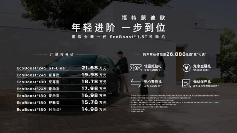 长安福特这次够给力 最低14.98万元就能买蒙迪欧！