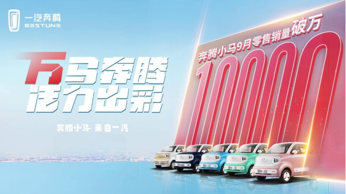 奔腾小马9月零售破万 成为年轻人时尚新宠